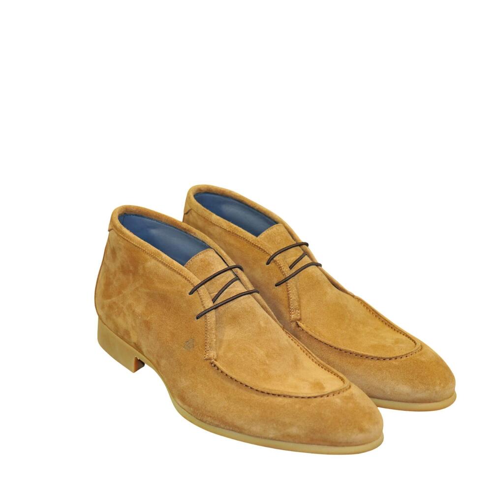 NEW SCARPE DI BIANCO men's ischia chukka boot in velour tobacco